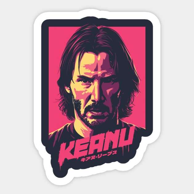 Keanu Sticker by NeonOverdrive